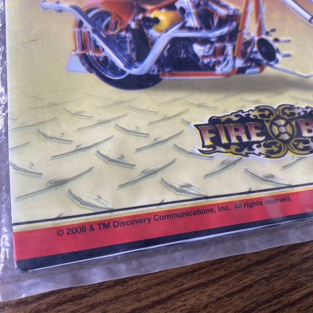 VTG American Chopper FIRE BIKE 2x 8ct Loot Bags Party Supplies Discovery 2006
